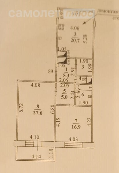 2-комнатная 85 м2 в ЖК undefined корпус undefined этаж null