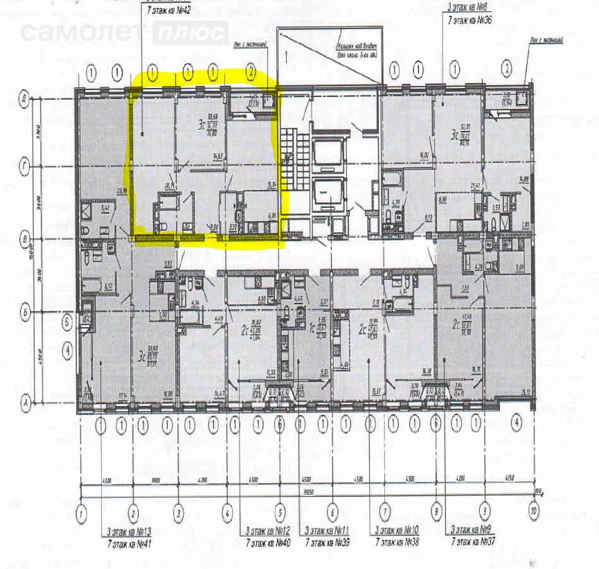 3-комнатная 75.2 м2 в ЖК undefined корпус undefined этаж 3