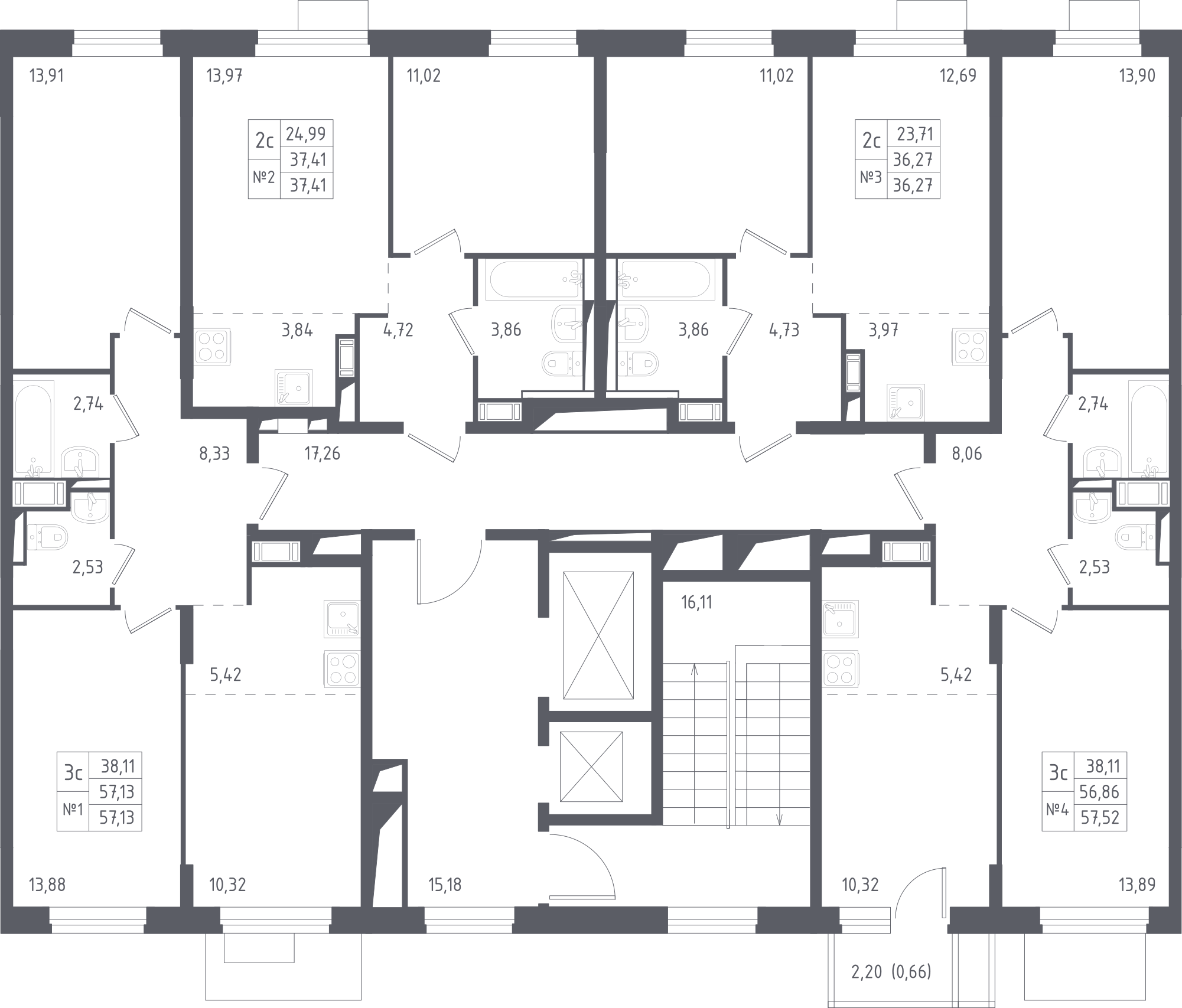 План этажаСтудия37.4 м2 в ЖК Пятницкие Луга корпус Юрлово, 1 очередь, Корпус 1.1 этаж 5