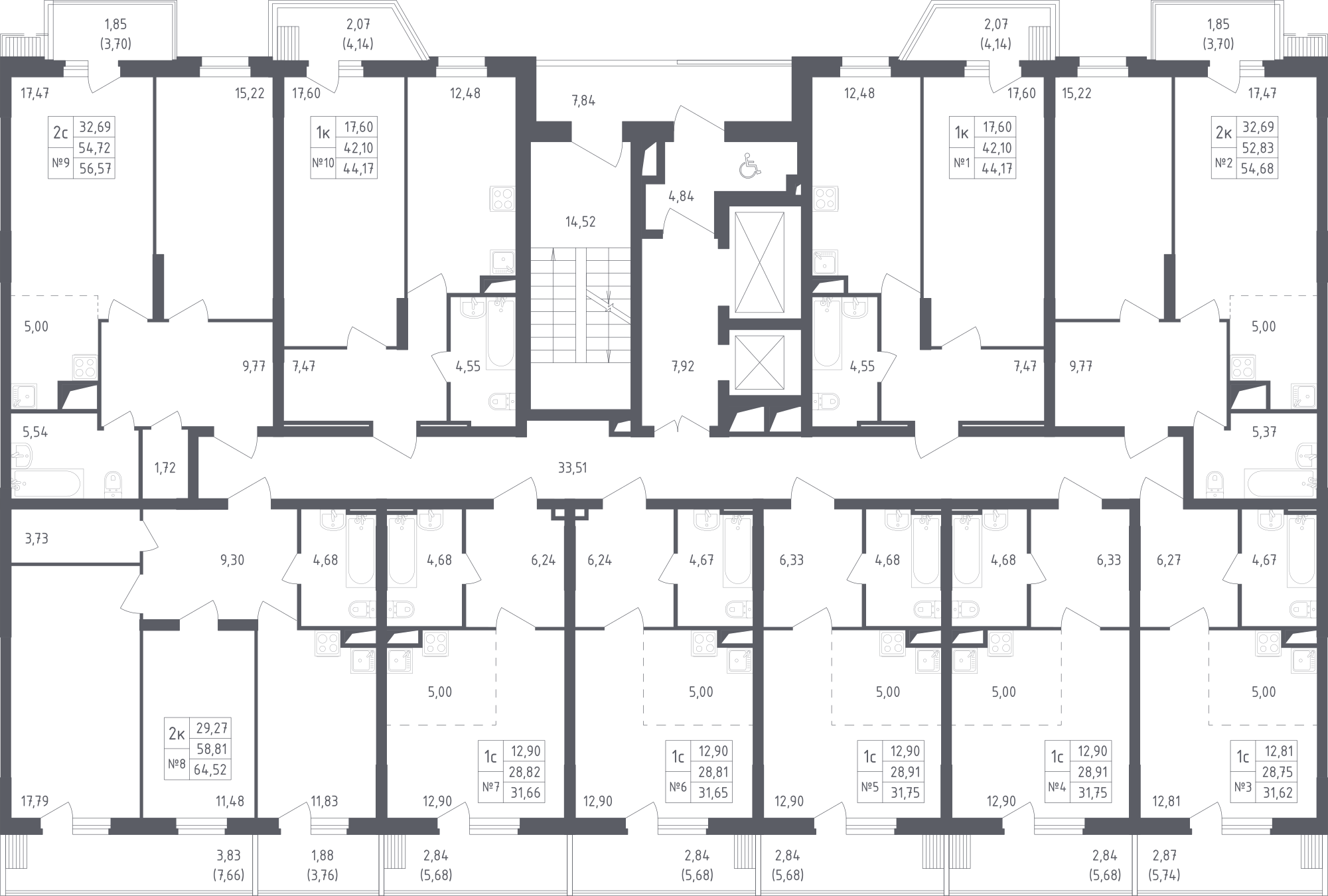 План этажаСтудия31.8 м2 в ЖК Егорово Парк корпус Егорово Парк, 2 очередь, корпус 1 этаж 4