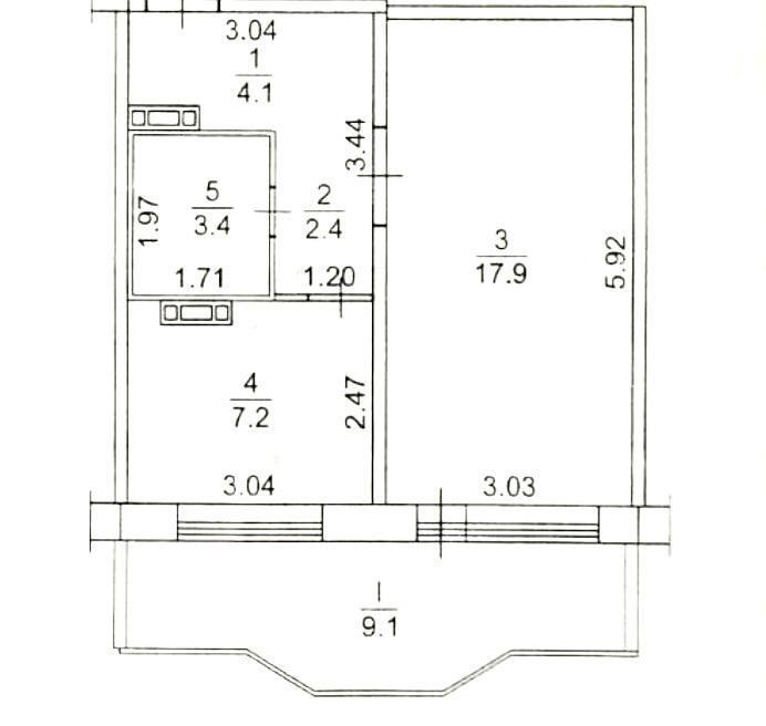 1-комнатная 35 м2 в ЖК undefined корпус null этаж 4