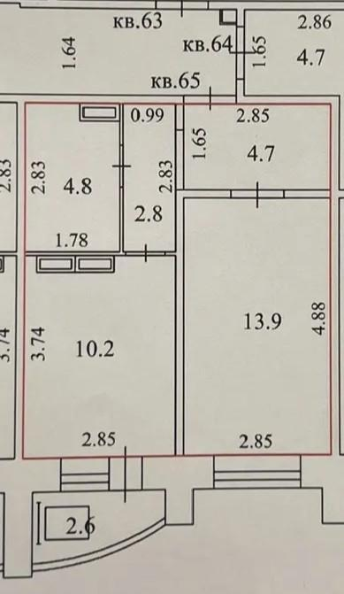 1-комнатная 36.4 м2 в ЖК undefined корпус null этаж 8
