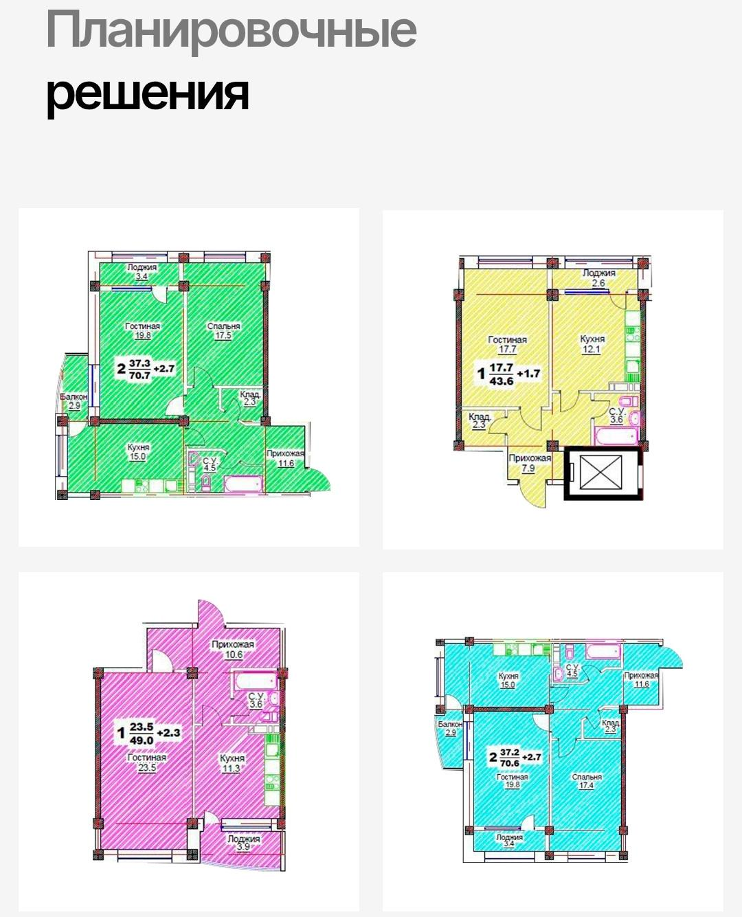 1-комнатная 52 м2 в ЖК undefined корпус null этаж 4