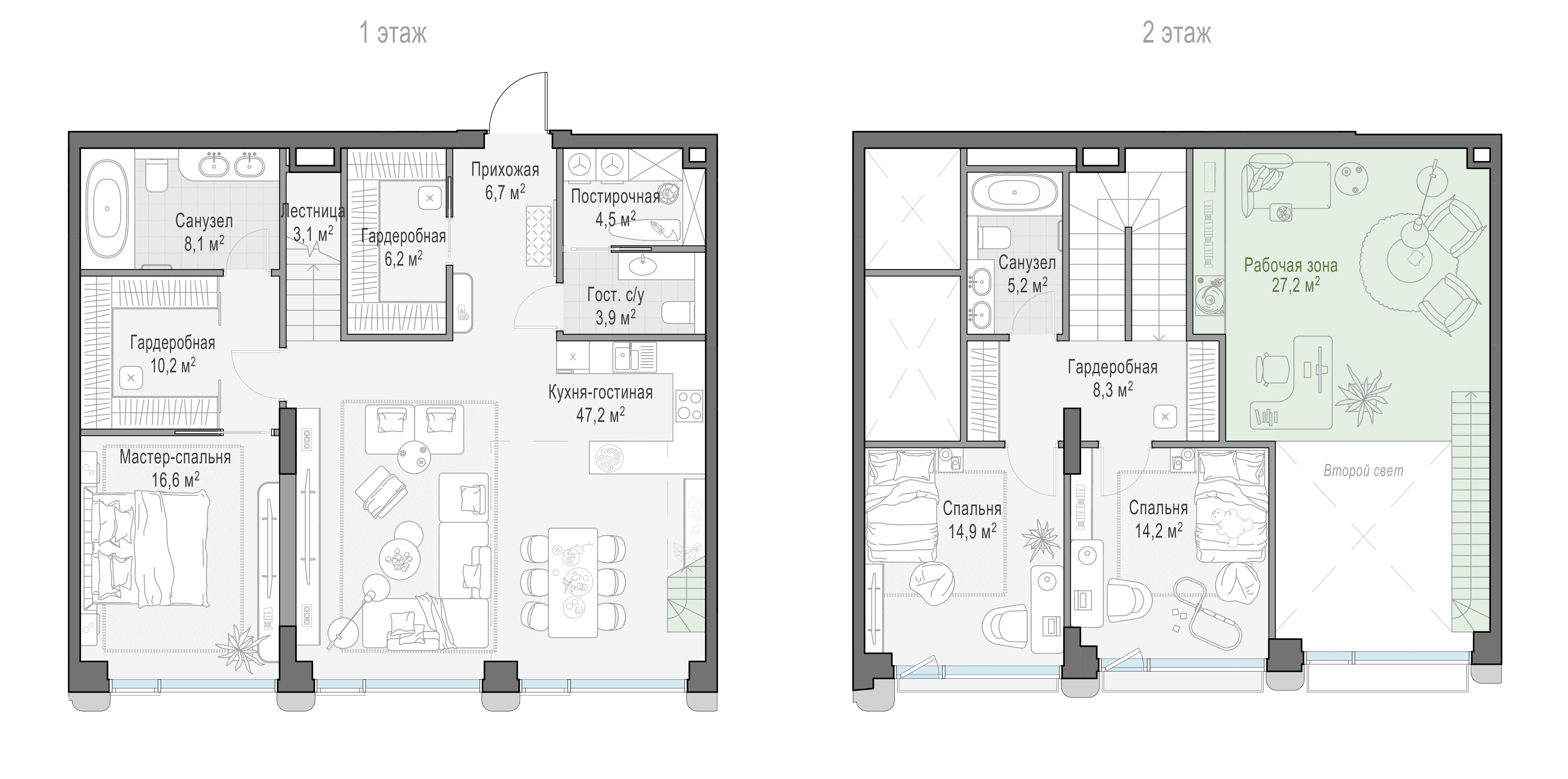 3-комнатная 150 м2 в ЖК Дом «Палашёвский 11» корпус null этаж 4