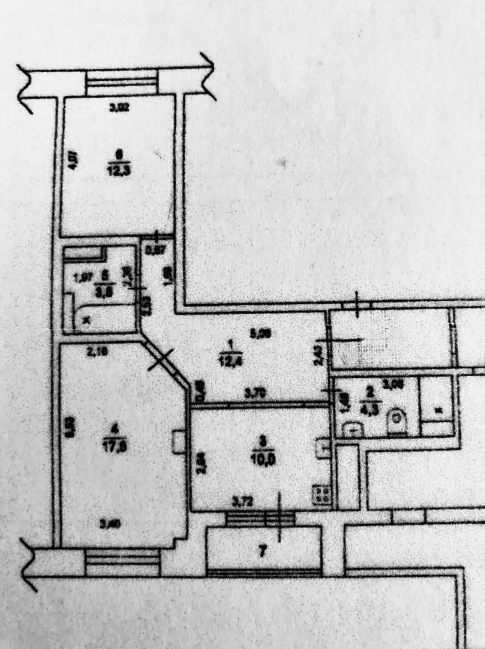 2-комнатная 65.4 м2 в ЖК undefined корпус null этаж 16