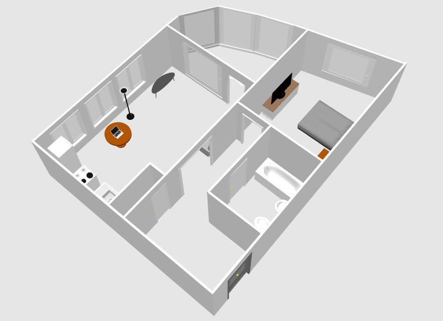 1-комнатная 43.5 м2 в ЖК undefined корпус null этаж 9