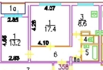 2-комнатная 53 м2 в ЖК undefined корпус null этаж 6