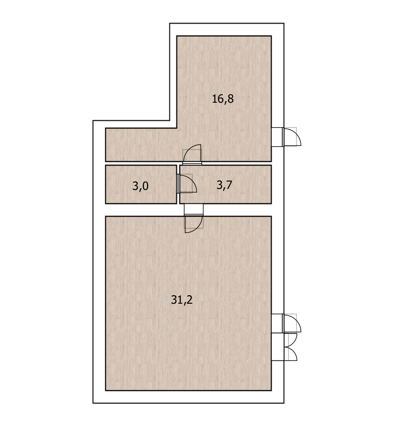 Студия 54.7 м2 в ЖК undefined корпус null этаж null