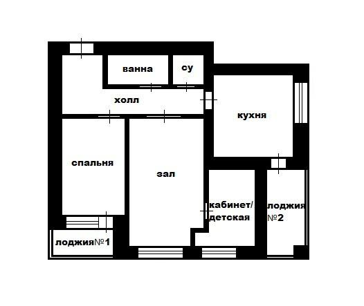 3-комнатная 81.9 м2 в ЖК undefined корпус null этаж 1