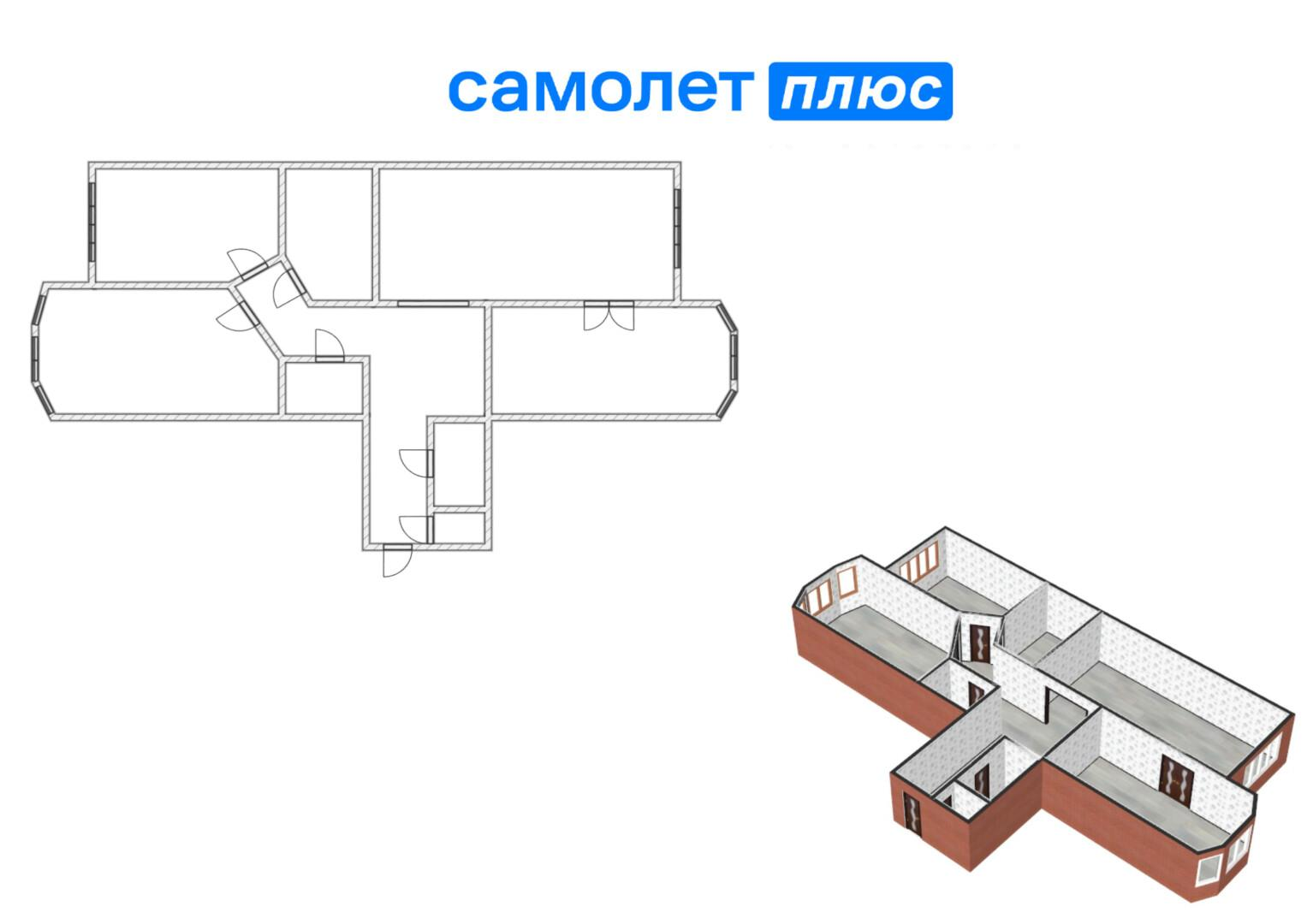 3-комнатная 110.2 м2 в ЖК undefined корпус null этаж 5