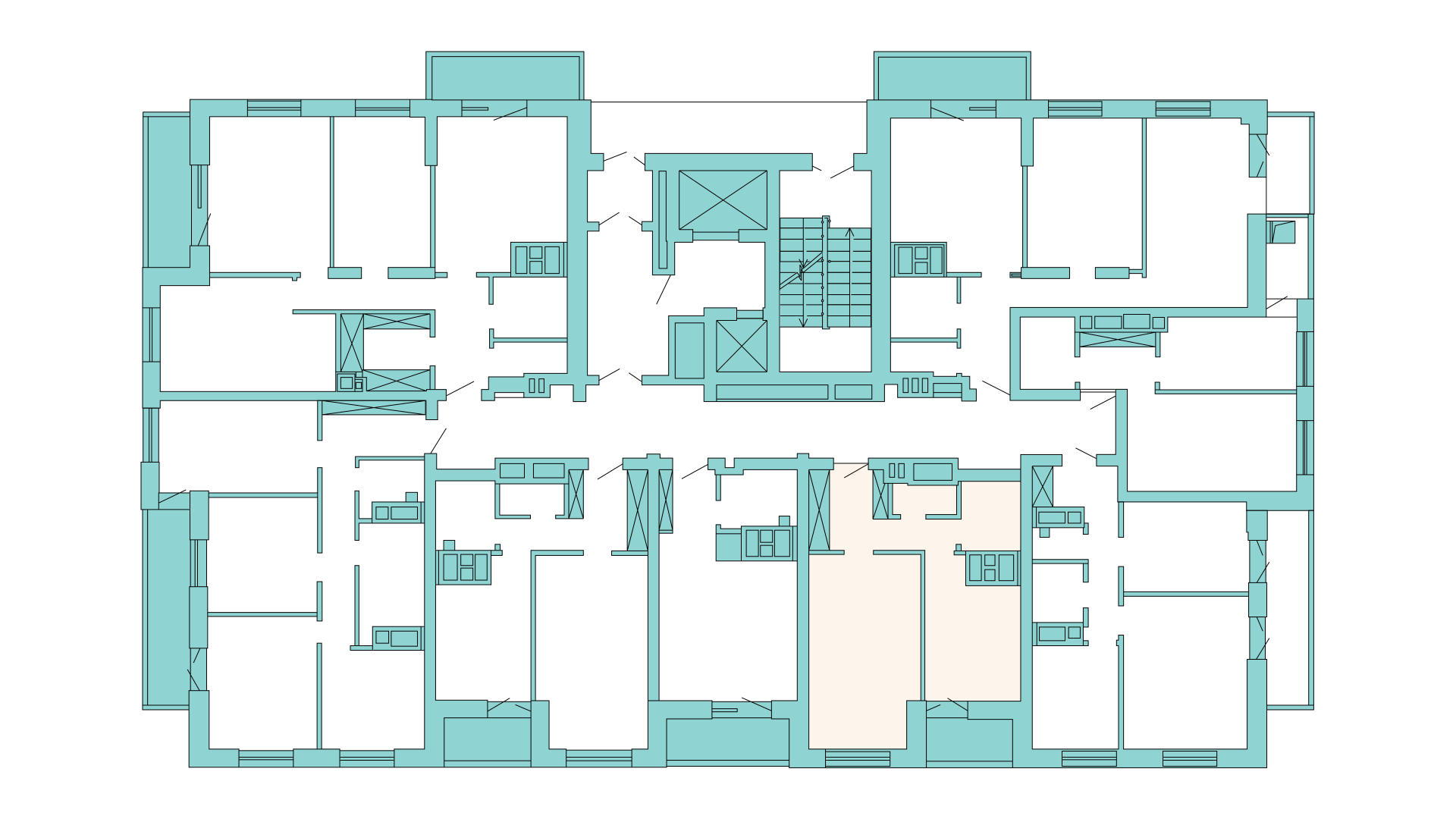 1-комнатная 38 м2 в ЖК Красный корпус null этаж 12