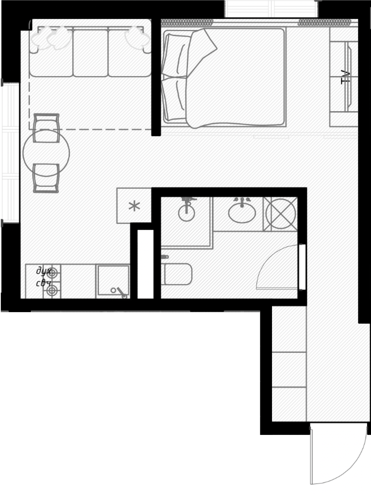 1-комнатная 30 м2 в ЖК Оlivia корпус null этаж 4