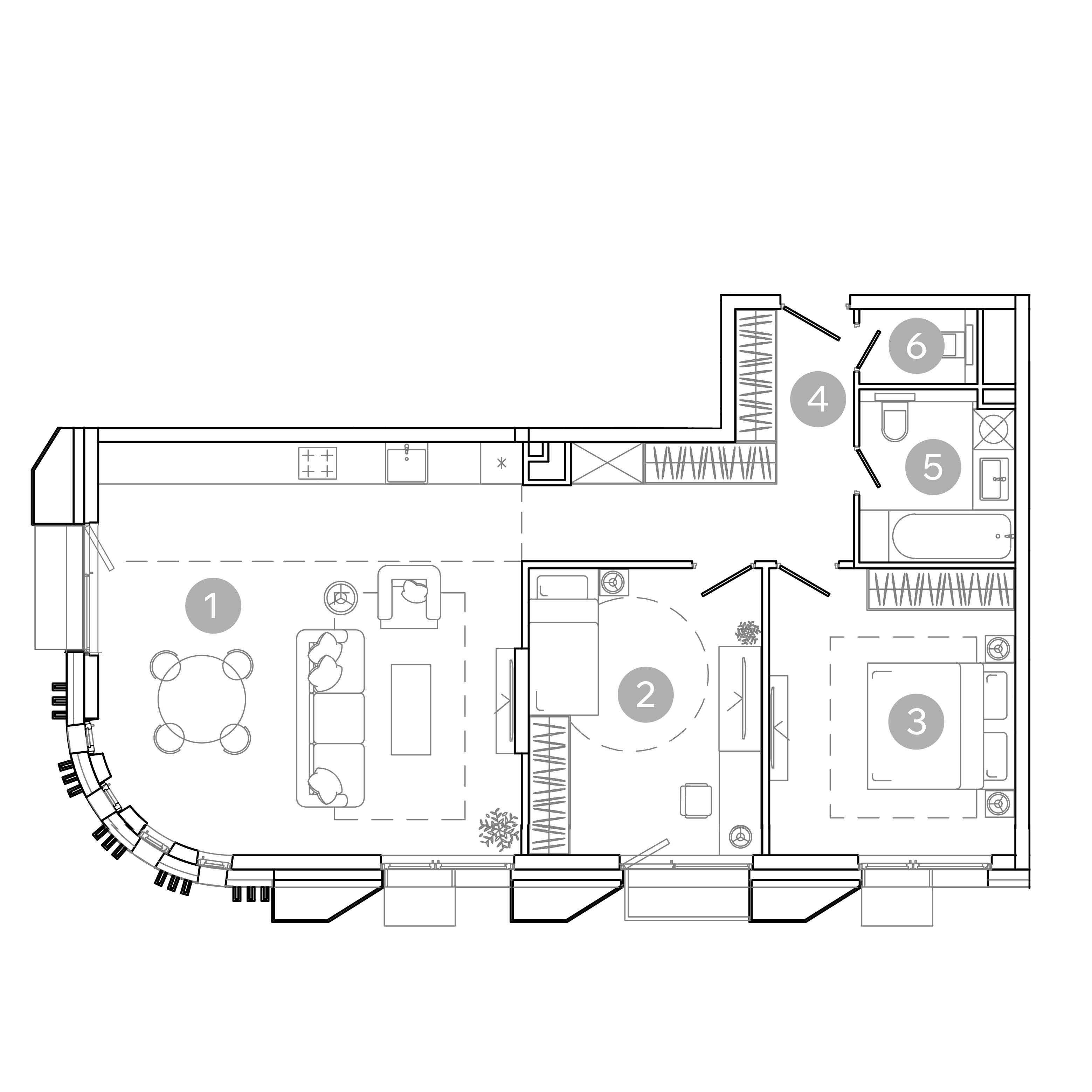 3-комнатная 80 м2 в ЖК УНО.Соколиная гора корпус null этаж 11