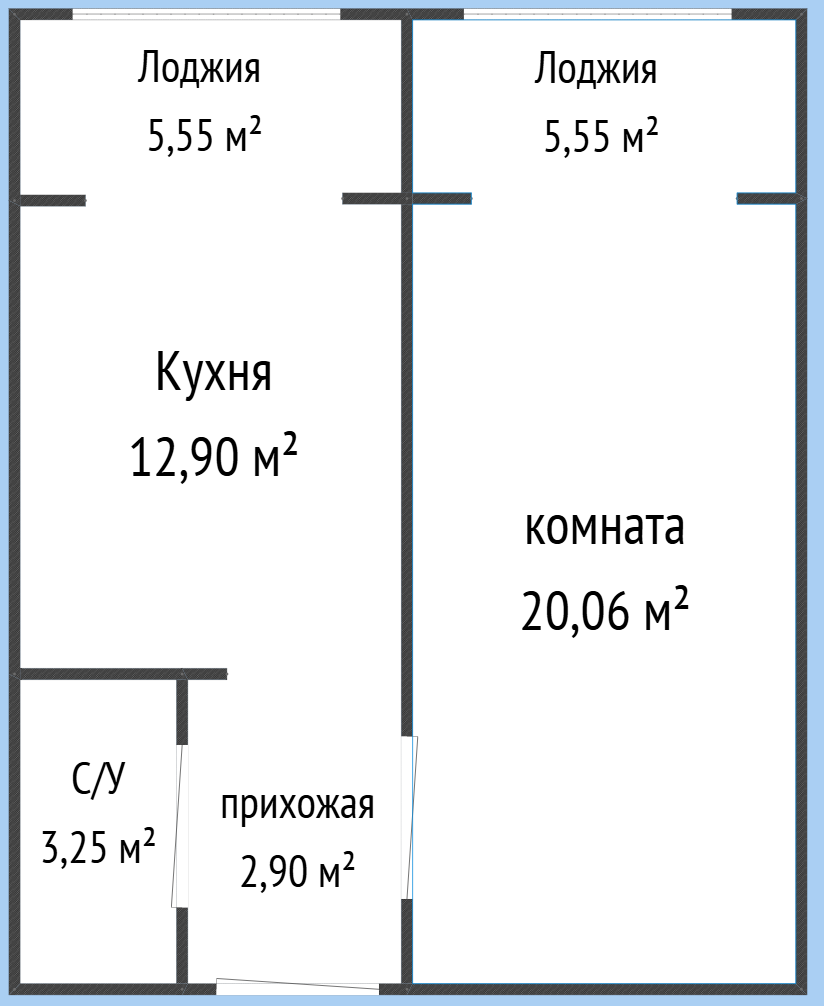 1-комнатная 50 м2 в ЖК undefined корпус null этаж 8