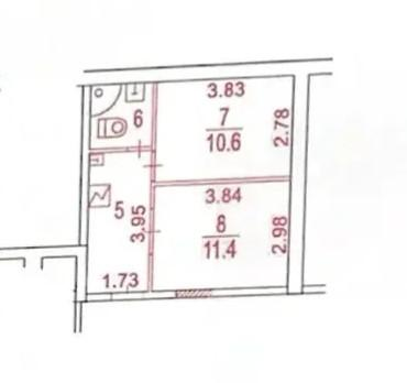 2-комнатная 33 м2 в ЖК undefined корпус null этаж 1