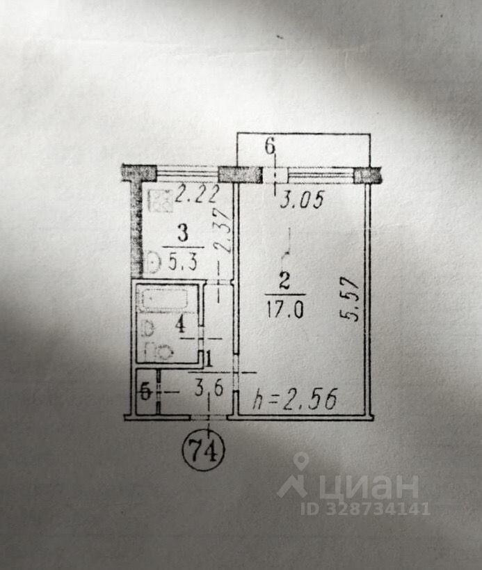 1-комнатная 29.5 м2 в ЖК undefined корпус null этаж 7