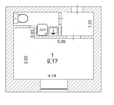Студия 13.6 м2 в ЖК undefined корпус null этаж 9