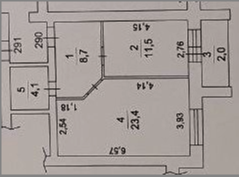 1-комнатная 47.6 м2 в ЖК undefined корпус null этаж 3