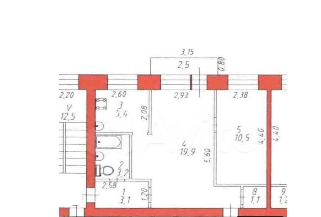 3-комнатная 56 м2 в ЖК undefined корпус null этаж 4