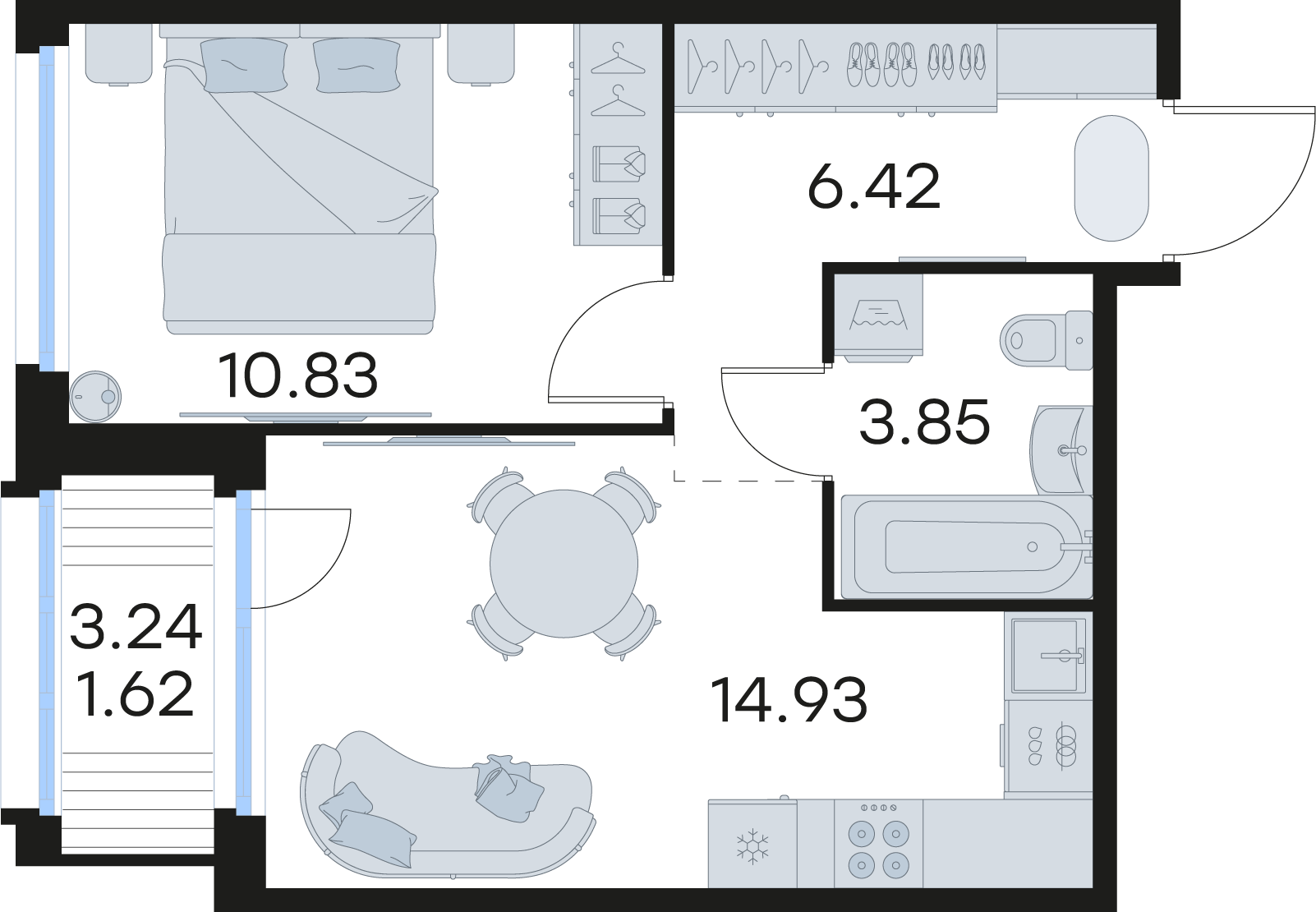 1-комнатная 37 м2 в ЖК Парголово корпус null этаж 2