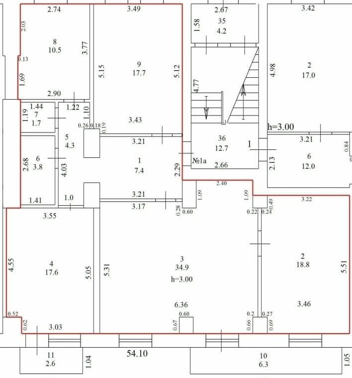 4-комнатная 116.7 м2 в ЖК undefined корпус null этаж 1