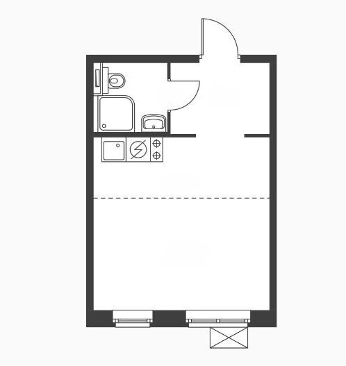 Студия 32.8 м2 в ЖК undefined корпус null этаж 3