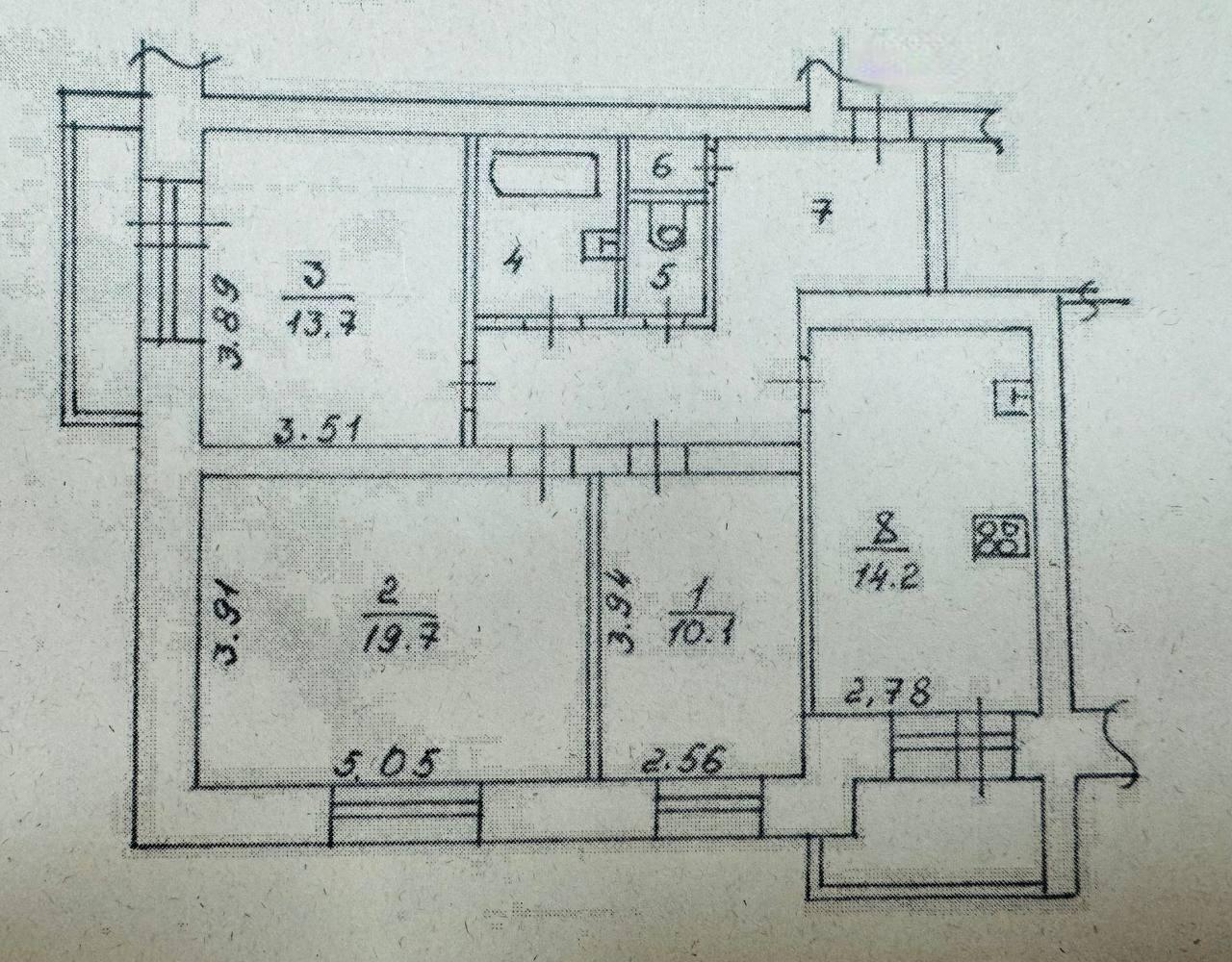 3-комнатная 75.5 м2 в ЖК undefined корпус null этаж 4