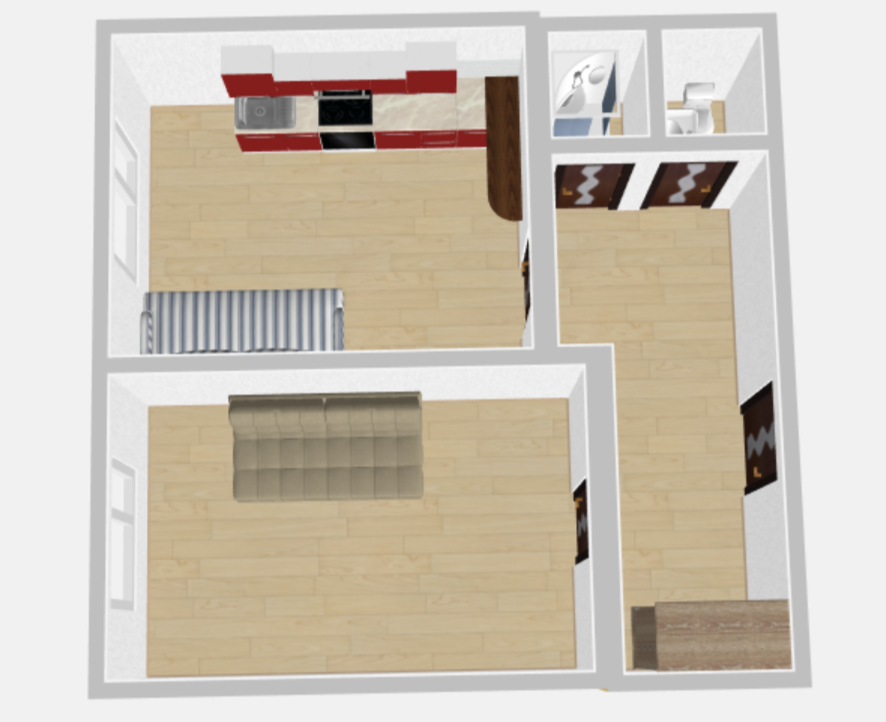 1-комнатная 35.7 м2 в ЖК undefined корпус null этаж 2