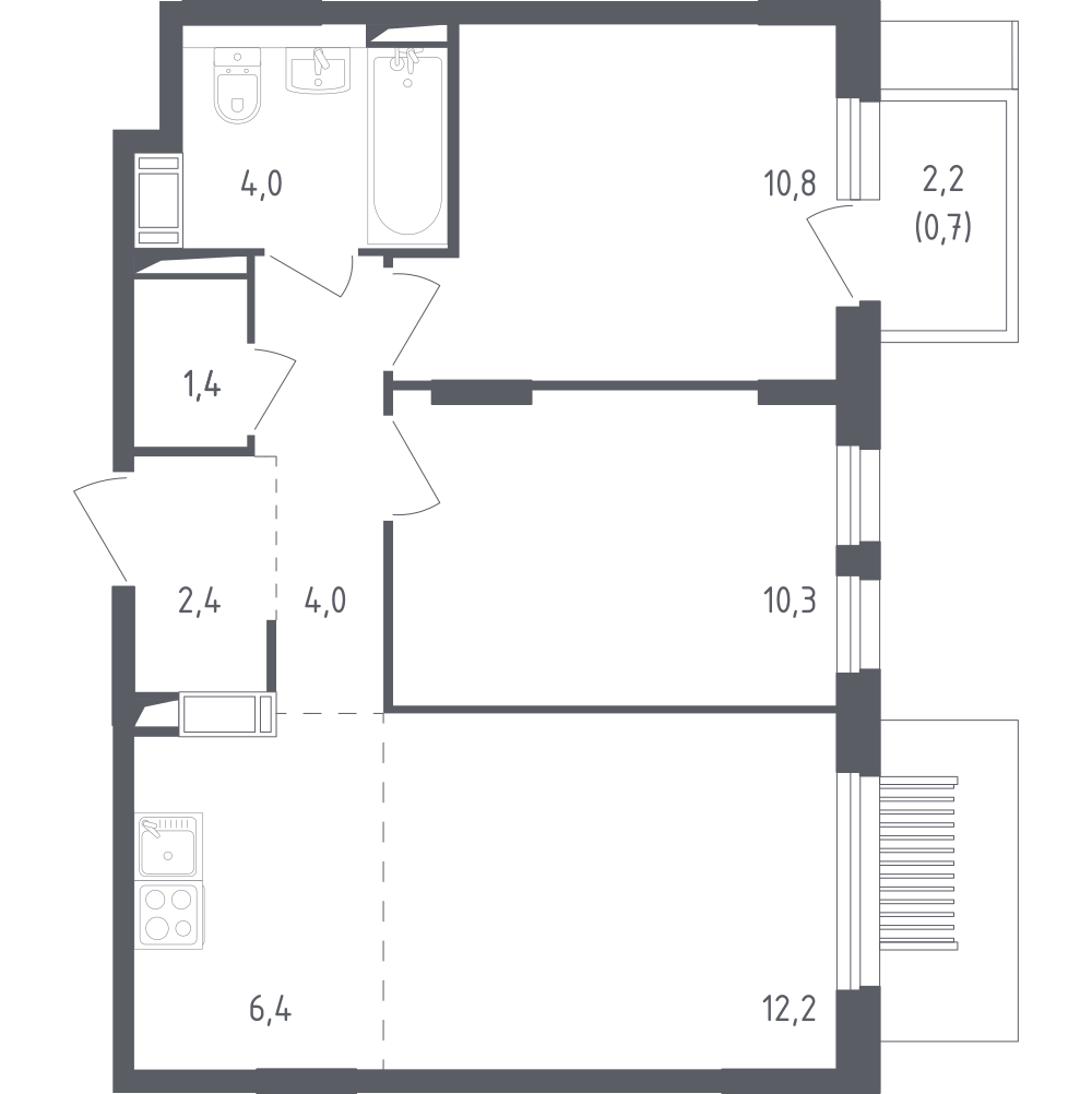 Студия 51 м2 в ЖК Мытищи Парк корпус null этаж 10