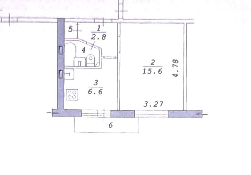 1-комнатная 29 м2 в ЖК undefined корпус null этаж 9
