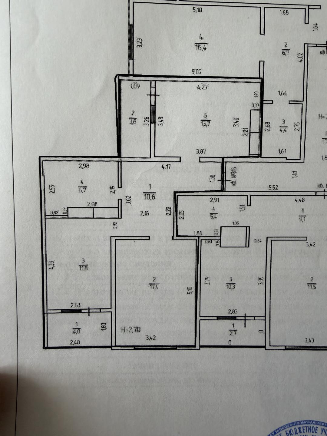 2-комнатная 60.2 м2 в ЖК undefined корпус null этаж 4