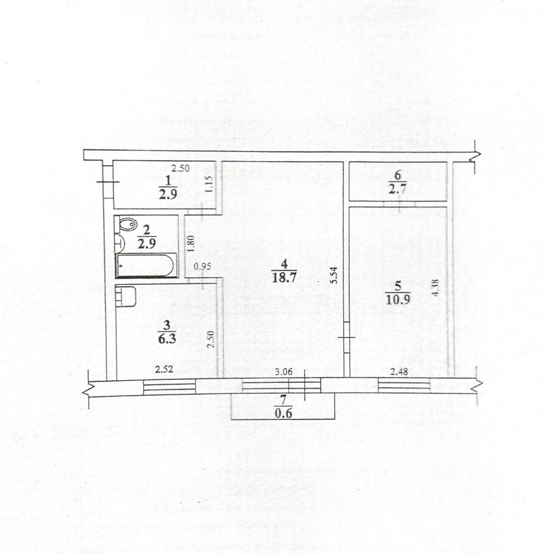 2-комнатная 44.4 м2 в ЖК undefined корпус null этаж 3