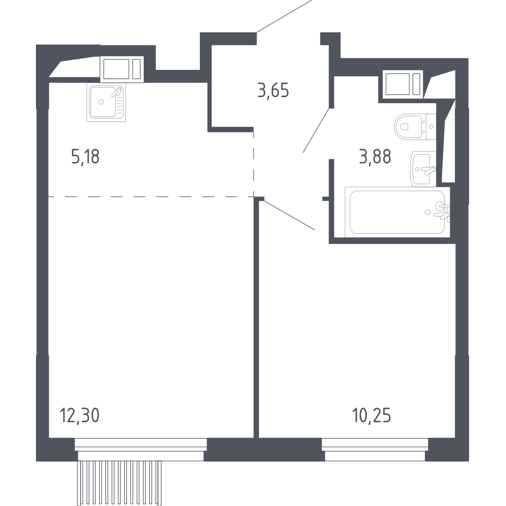 Студия 34 м2 в ЖК Мытищи Парк корпус null этаж 16