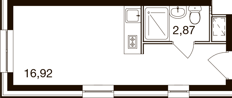 Студия 20 м2 в ЖК М1 Сколково корпус null этаж 15