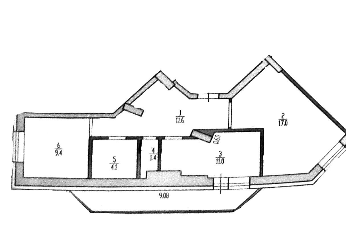 2-комнатная 54.5 м2 в ЖК undefined корпус null этаж 12