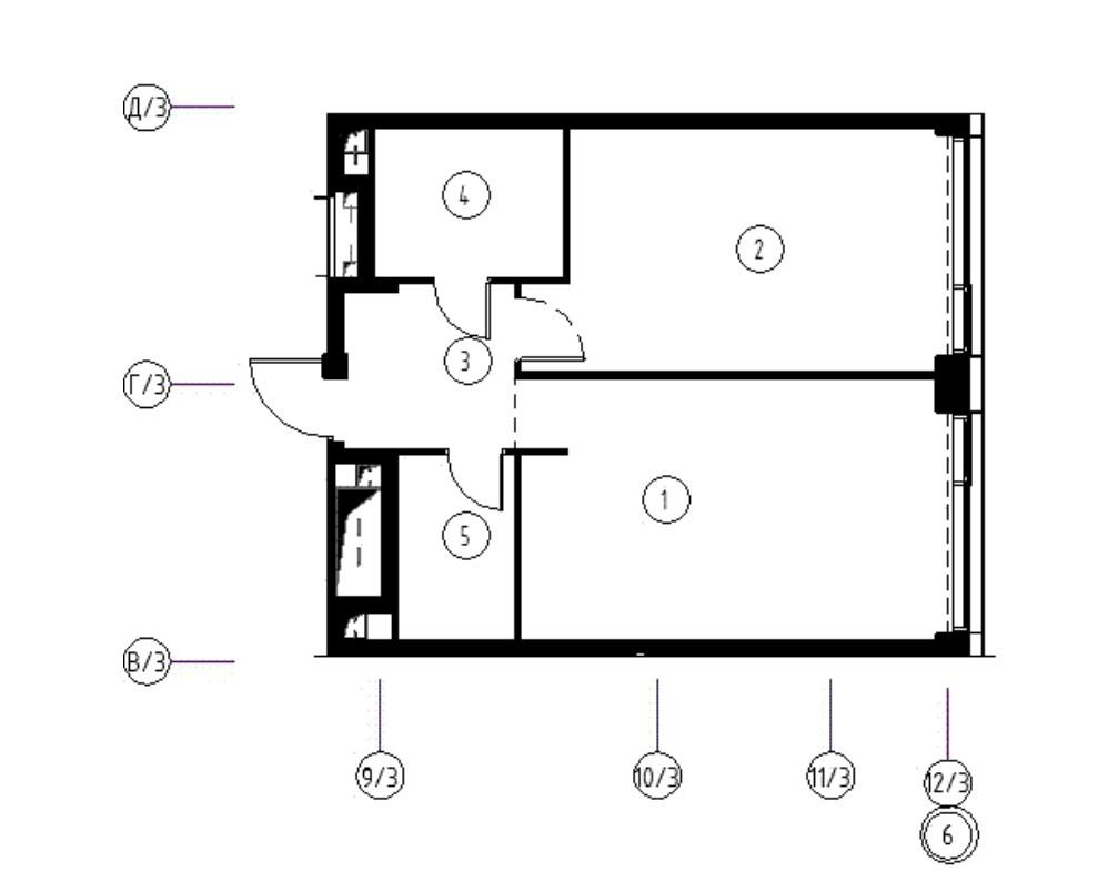 2-комнатная 46.9 м2 в ЖК undefined корпус null этаж 5