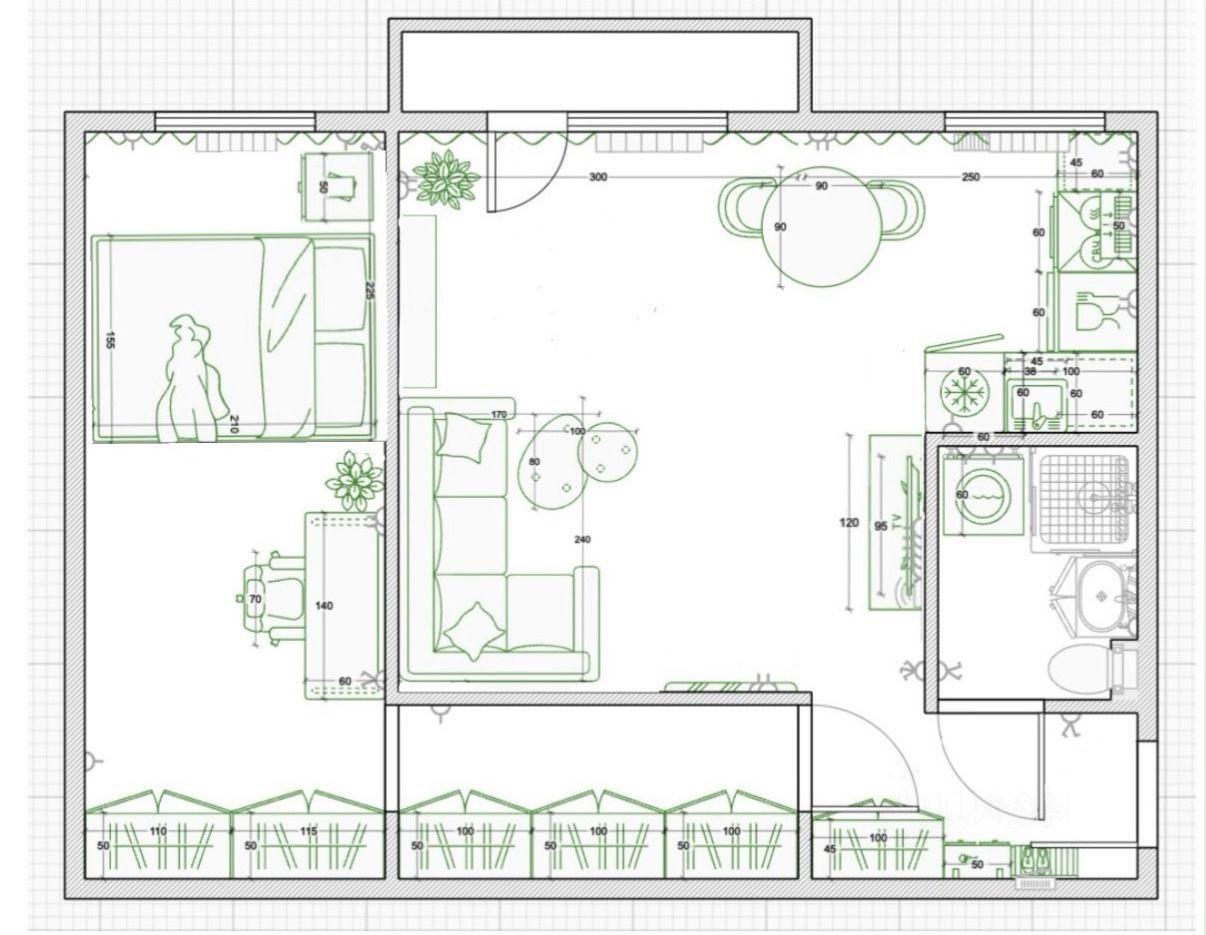 2-комнатная 43.2 м2 в ЖК undefined корпус null этаж 4