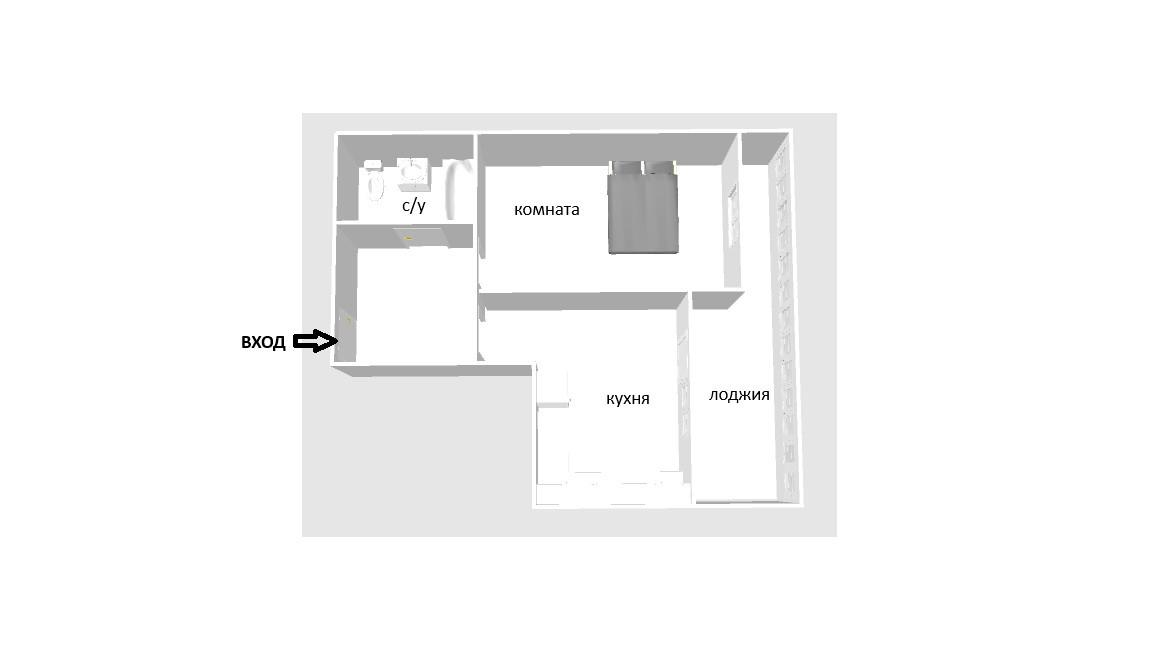 1-комнатная 43 м2 в ЖК undefined корпус null этаж 8