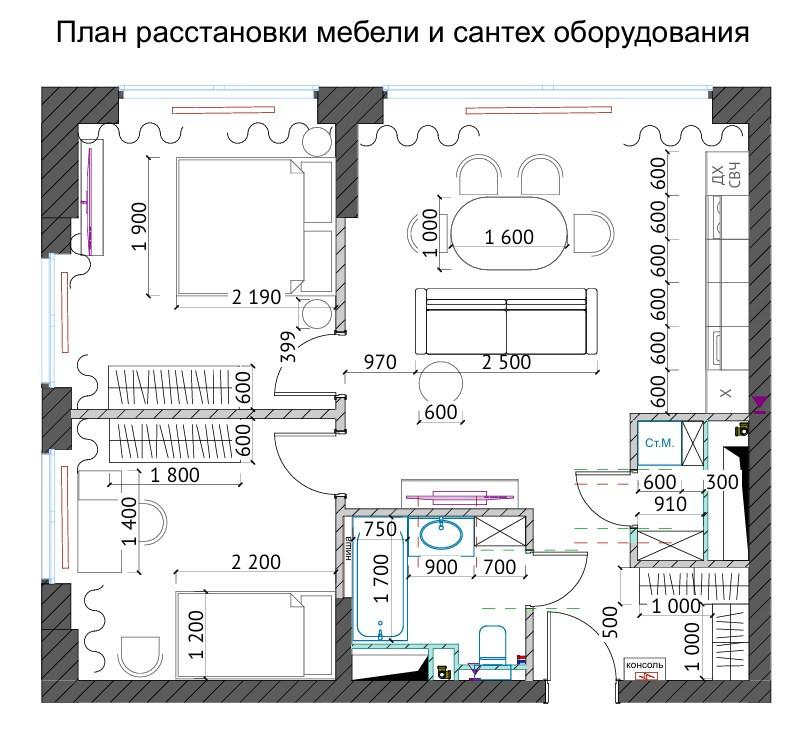 3-комнатная 65.9 м2 в ЖК undefined корпус null этаж 6