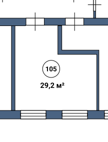 Студия 29.2 м2 в ЖК undefined корпус null этаж null