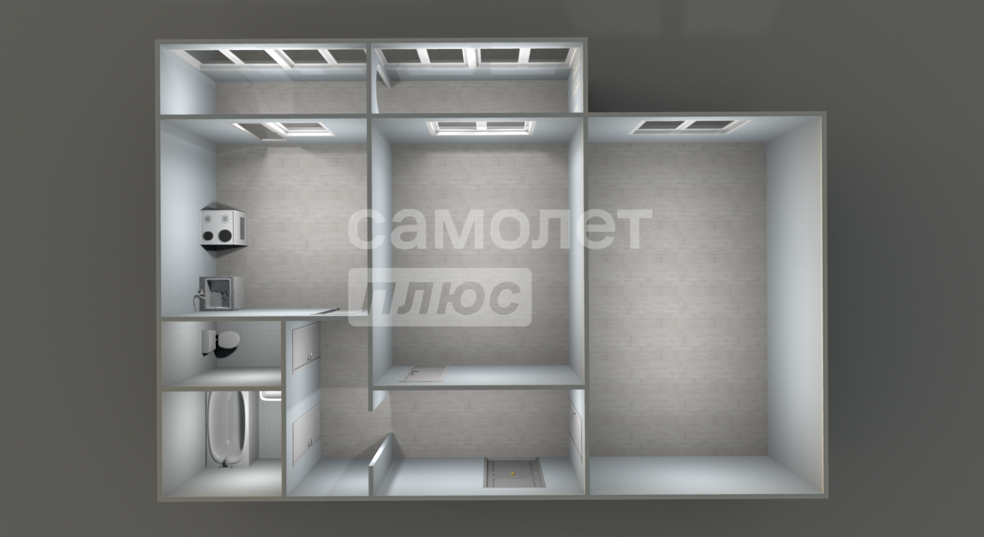 2-комнатная 63 м2 в ЖК undefined корпус null этаж 6