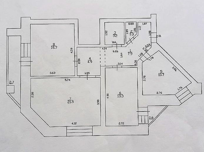 3-комнатная 82.8 м2 в ЖК undefined корпус null этаж 3