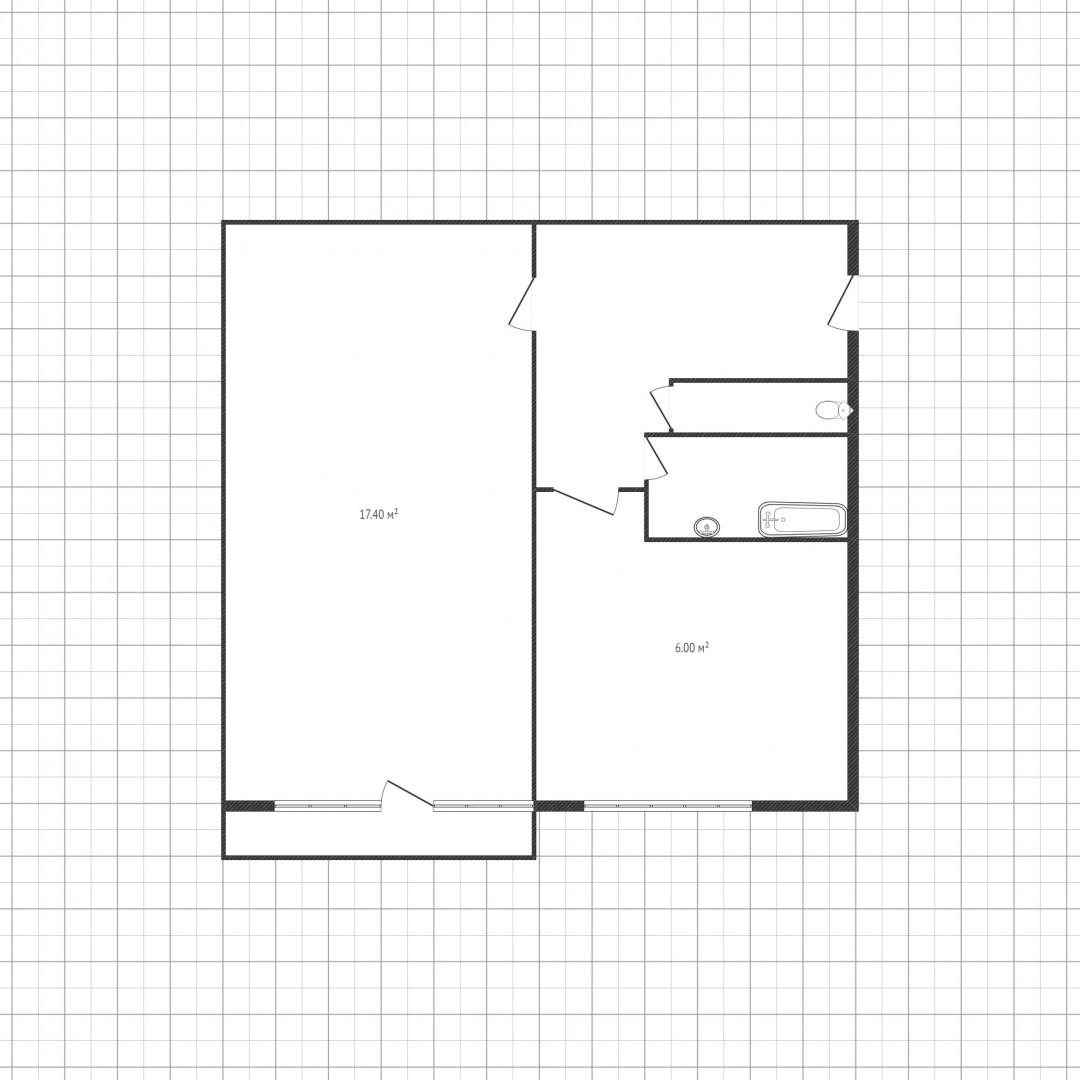 1-комнатная 32.9 м2 в ЖК undefined корпус null этаж 1