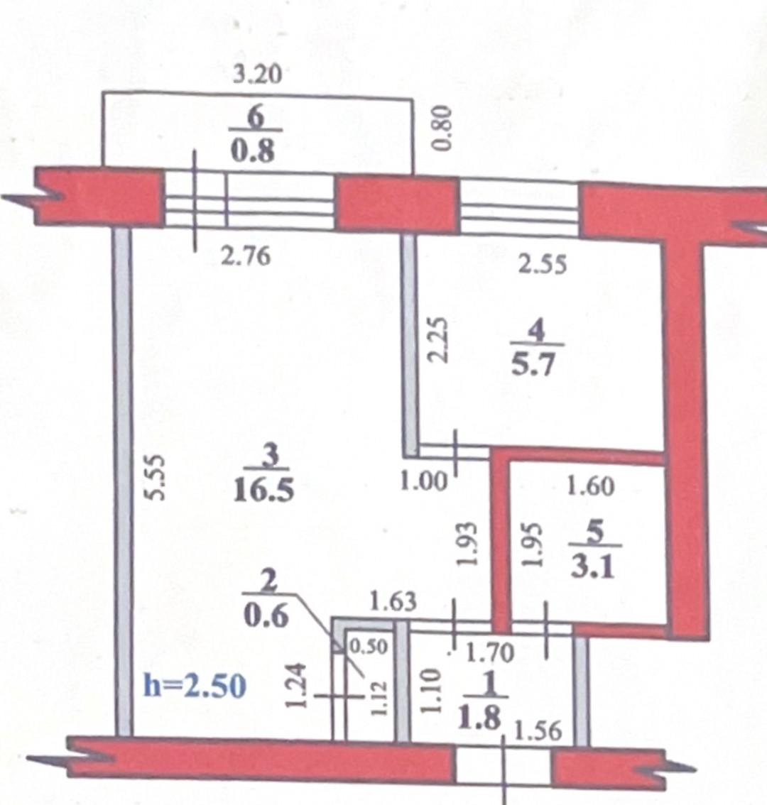1-комнатная 27.7 м2 в ЖК undefined корпус null этаж 4