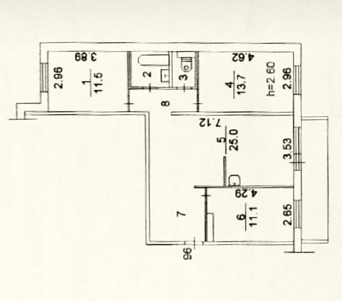 3-комнатная 77.5 м2 в ЖК undefined корпус null этаж 4