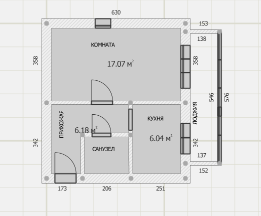 1-комнатная 34.8 м2 в ЖК undefined корпус null этаж 10