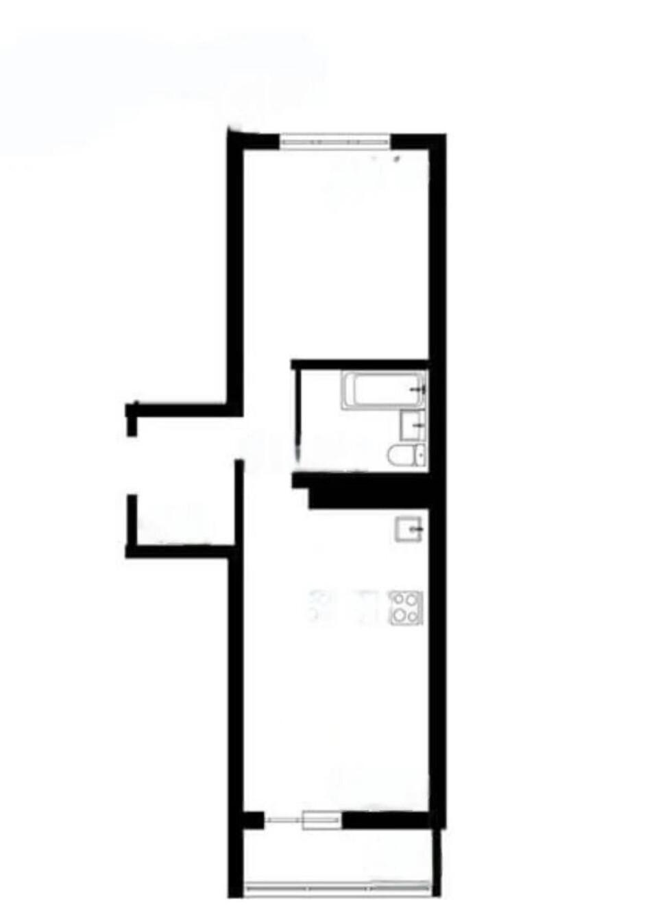 2-комнатная 41.8 м2 в ЖК undefined корпус null этаж 4