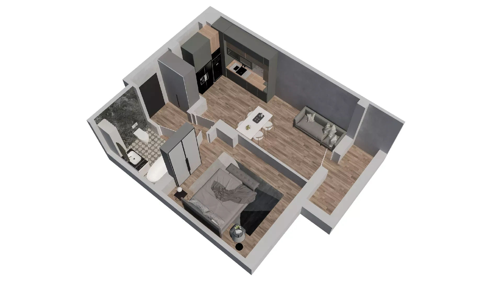 1-комнатная 37 м2 в ЖК Пальмира 2.0 корпус null этаж 6