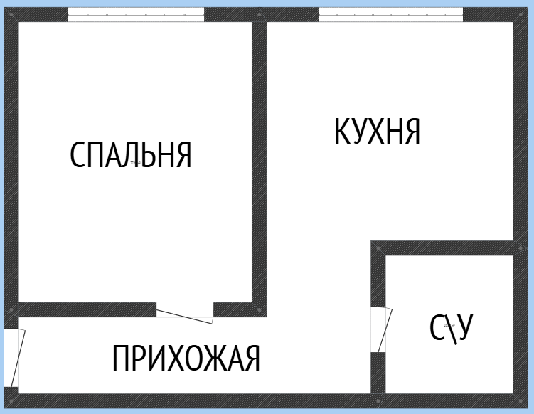 1-комнатная 42 м2 в ЖК undefined корпус null этаж 1