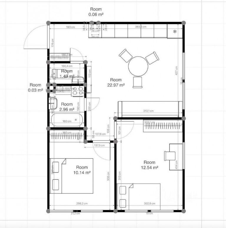 3-комнатная 50.4 м2 в ЖК undefined корпус null этаж 7